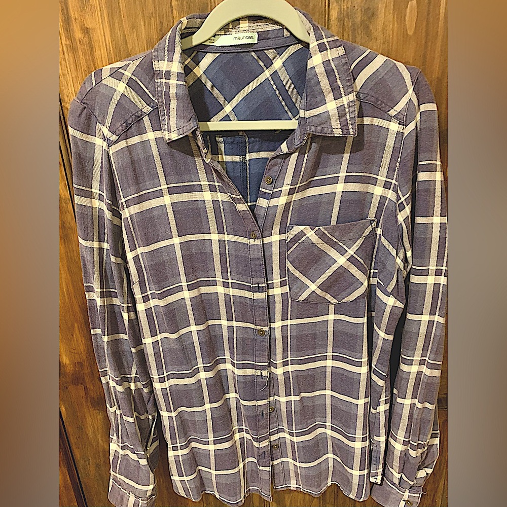 Maurices Purple Button Down Shirt